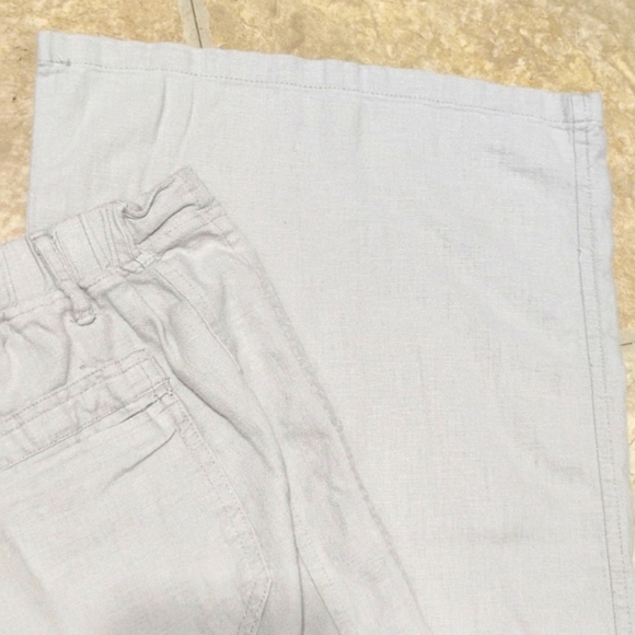 Just Living Light Gray8 Linen Wide Leg Drawstring Pants - Picture 11 of 16
